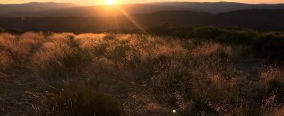 Coucher de soleil sur le plateau ardéchois